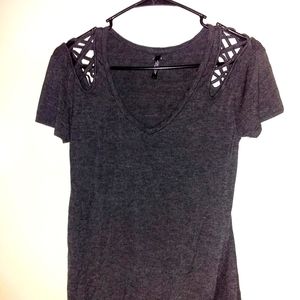 Splash Sz.L Dark Grey Sexy Blouse